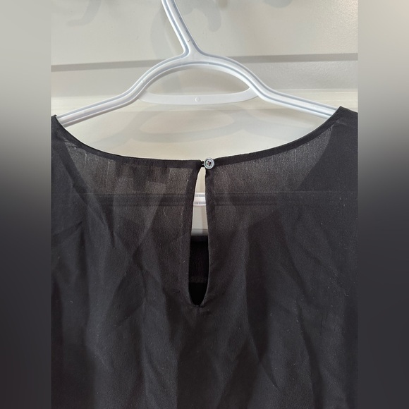 Aritzia Wilfred Women’s Silk Dark Romance Black Long Sleeve Lace Top Size XXS - Picture 5 of 6